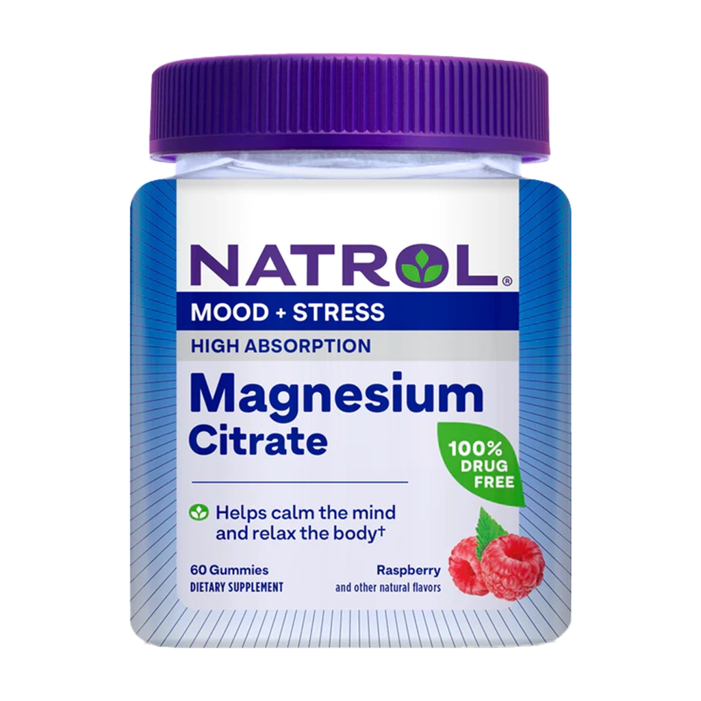 natrol magnesiumcitrat humør stress 60 gummier