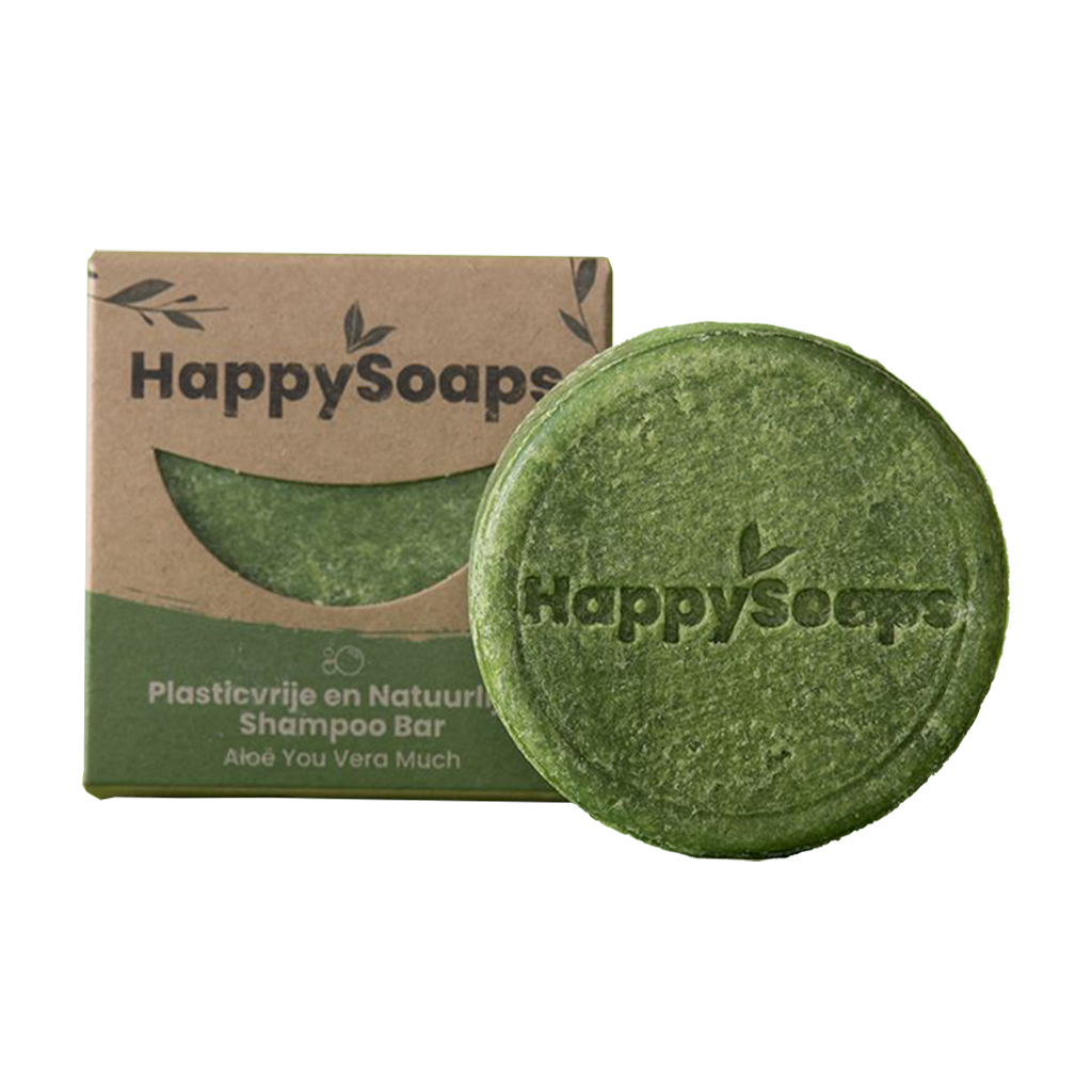 HappySoaps Aloë You Vera Much Shampoo Bar (70 gram) front