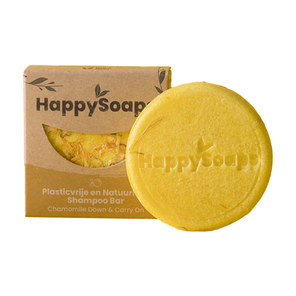 HappySoaps Chamomile Down & Carry On Shampoo Bar (70 gram) front
