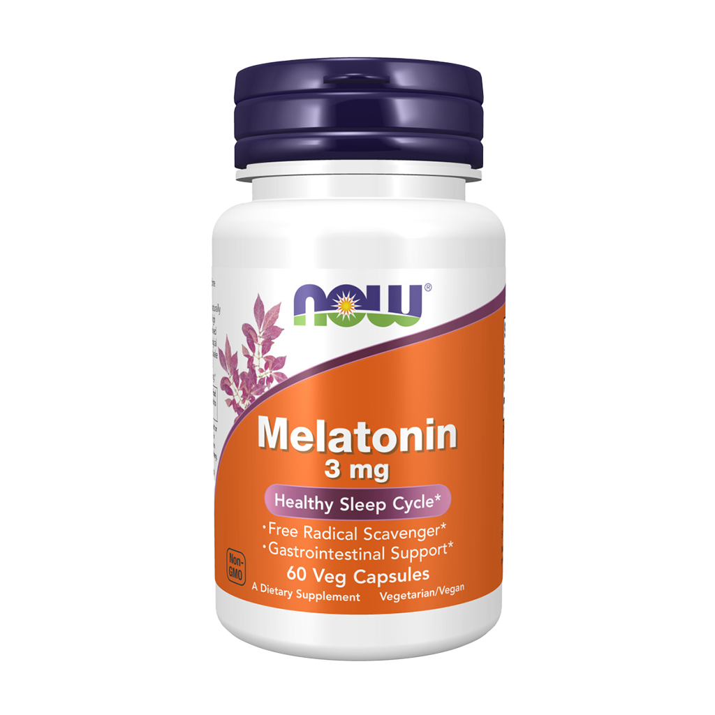 NOW Foods Melatonine 3 mg (60 capsules) Voorkant