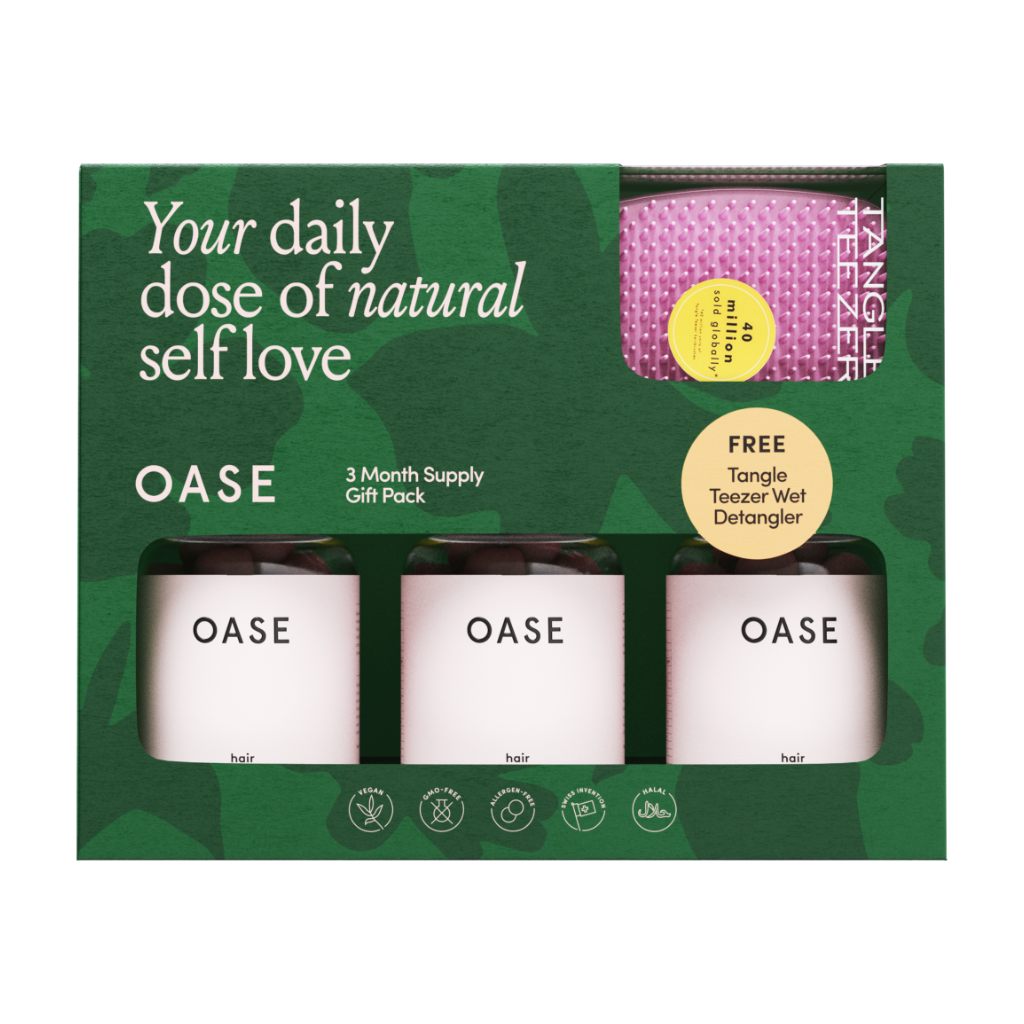 OASE Hair Vitamins 3 måneders gavepakke (gratis Tangle Teezer)
