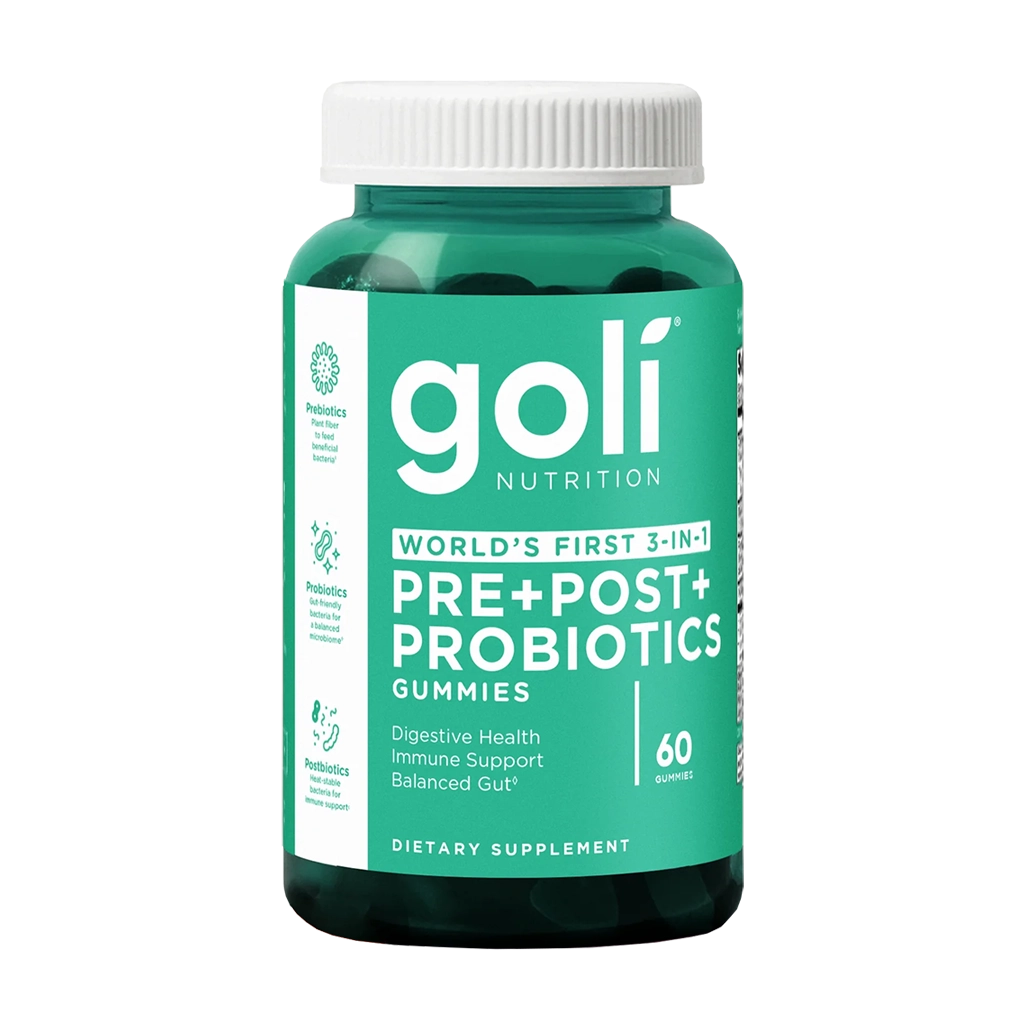goli nutrition pre post probiotics 60 gummies 1 2