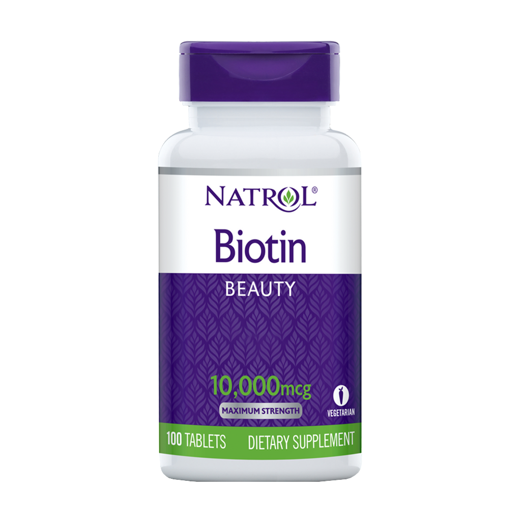 Natrol Biotin 10000mcg tabletter 100ct Front1