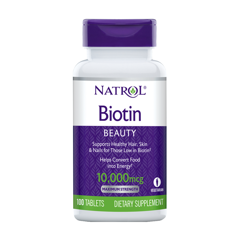 Natrol Biotin 10000mcg tabletter 100ct Front1