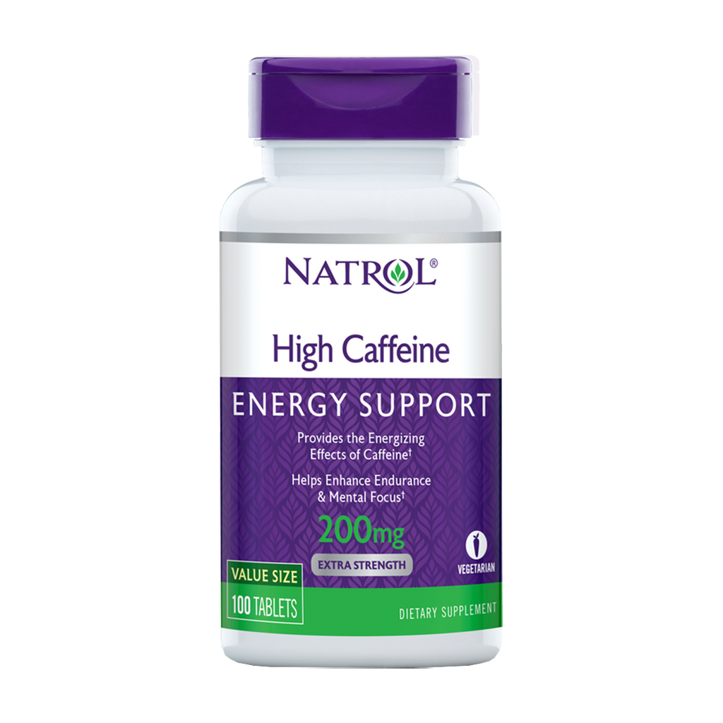 natrol høj koffein ekstra styrke 200 mg 100 tabletter 1
