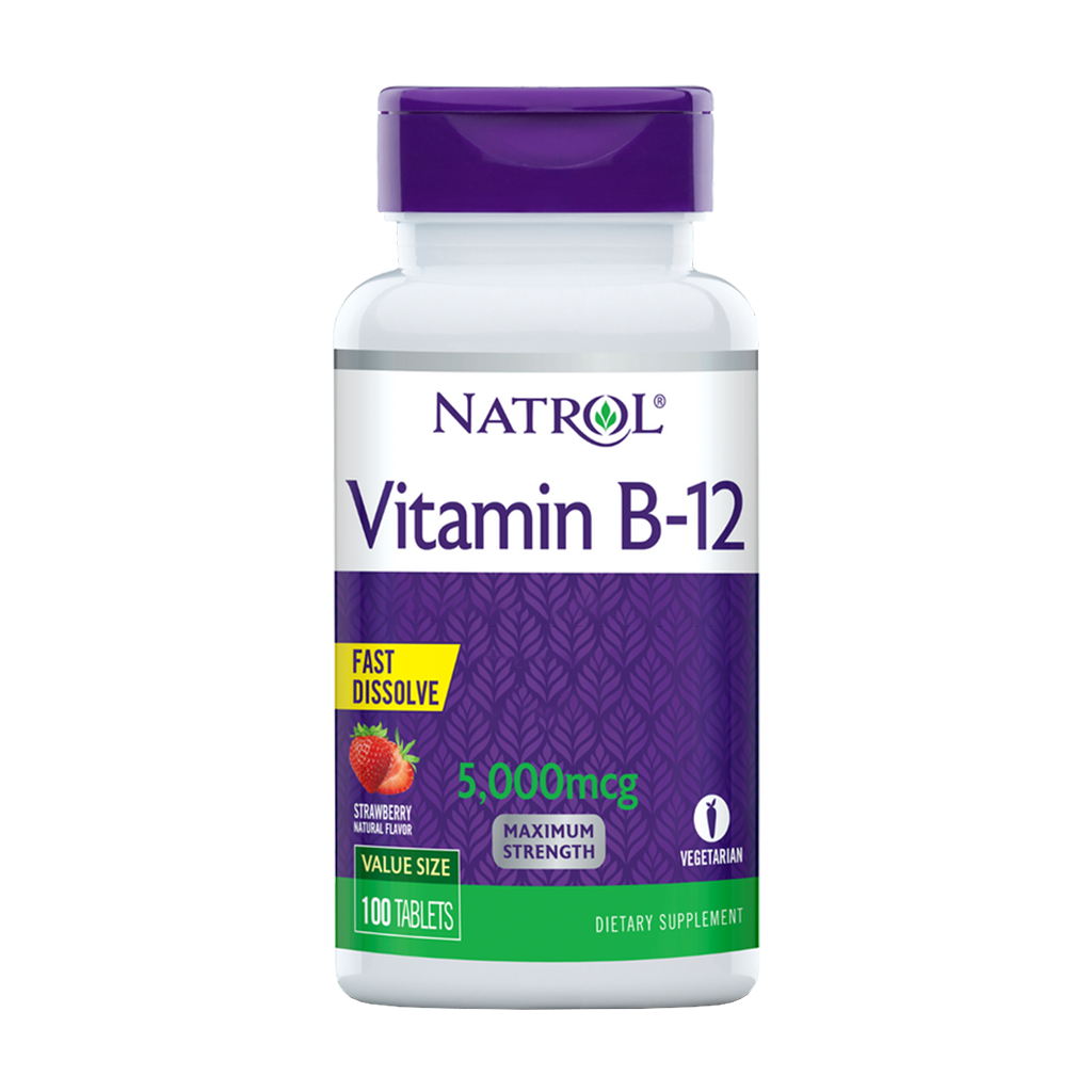 natrol vitamin b12 hurtigopløselig 5000mcg 100 tabletter 1