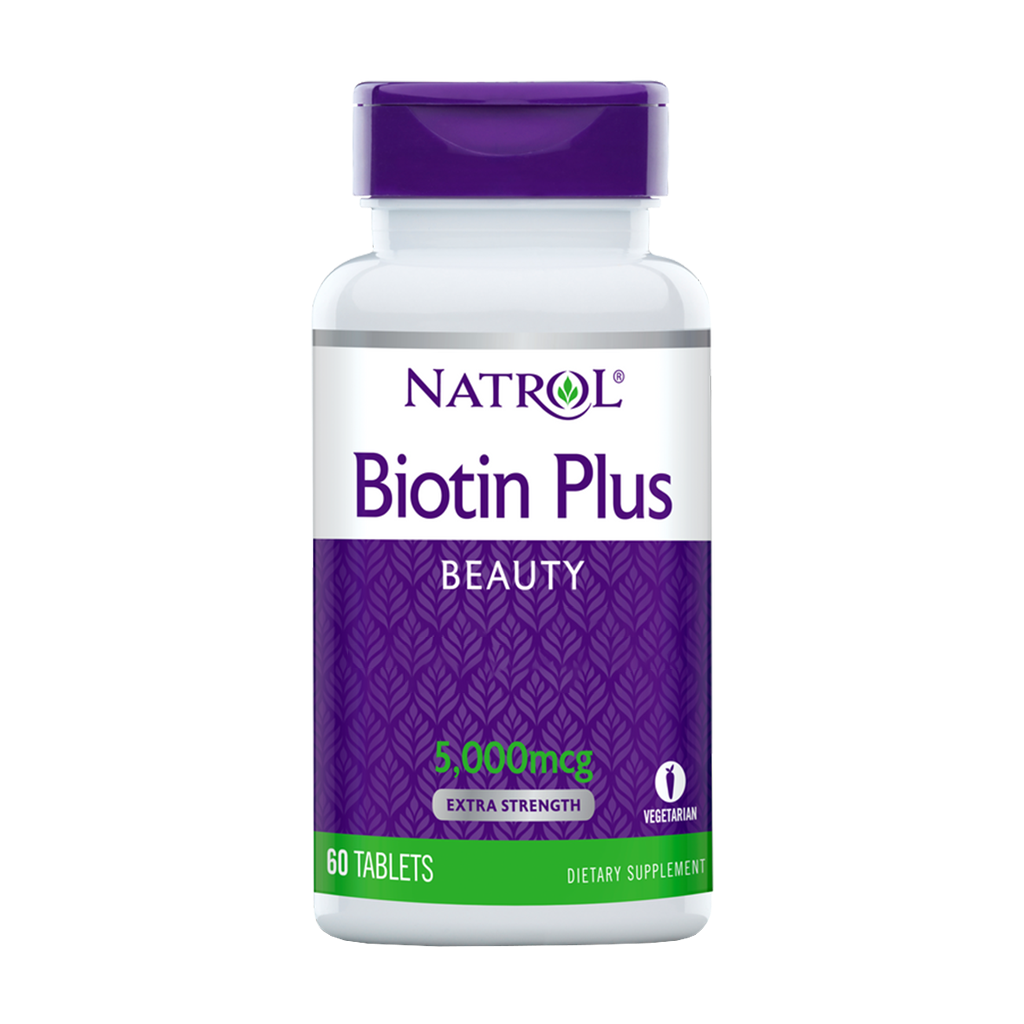 natrol biotin plus 5000mcg 60 tabletter 1
