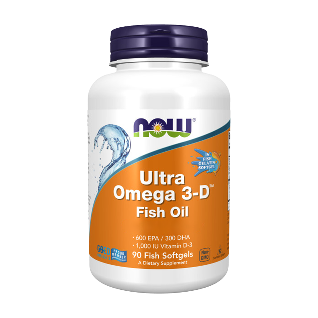 NOW Foods Ultra Omega 3-D fiskegelatine (180 softgels)