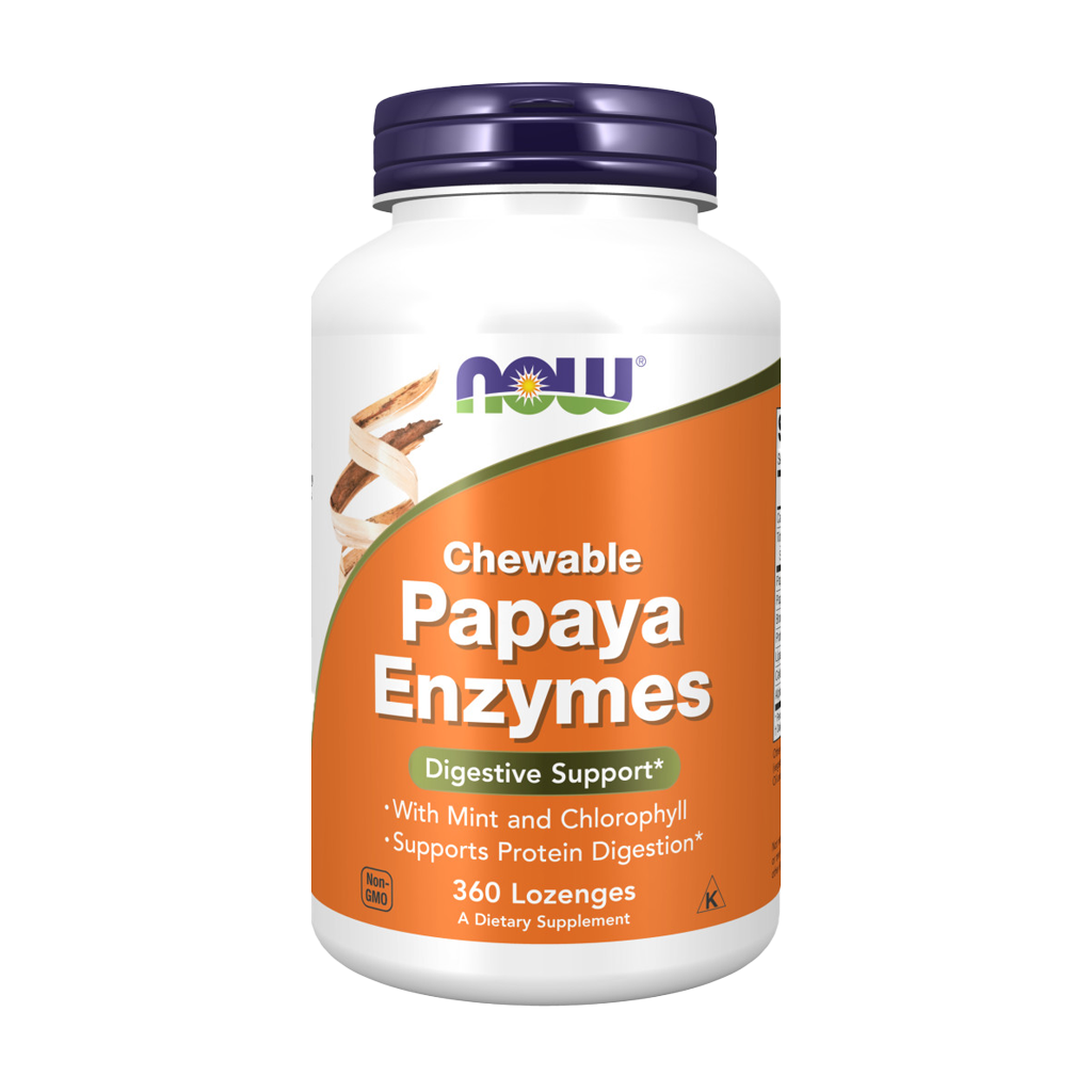 now foods papaya enzym 360 sugetabletter 1