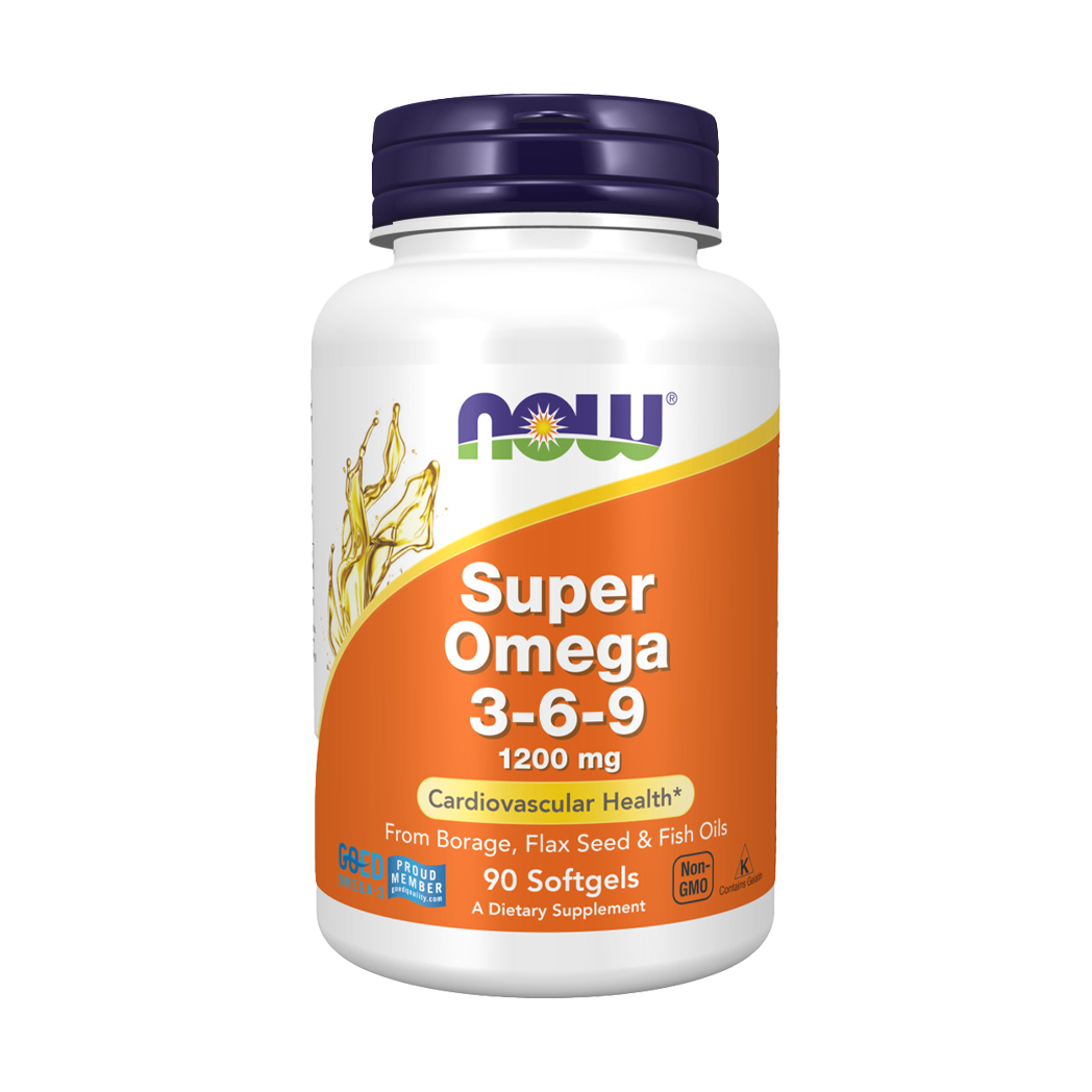 Super Omega 3 6 9 1200 mg 90 softgels foran.