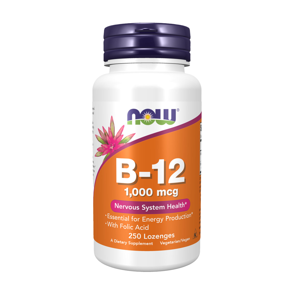 now foods vitamin b12 1000mcg 250 sugetabletter forsiden