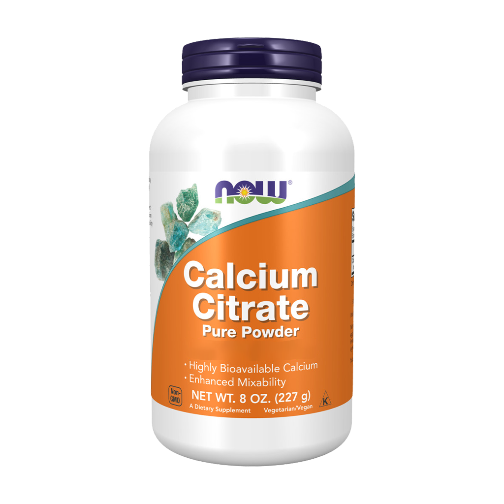 NOW Foods Pure Calcium Citrate Powder Front Label