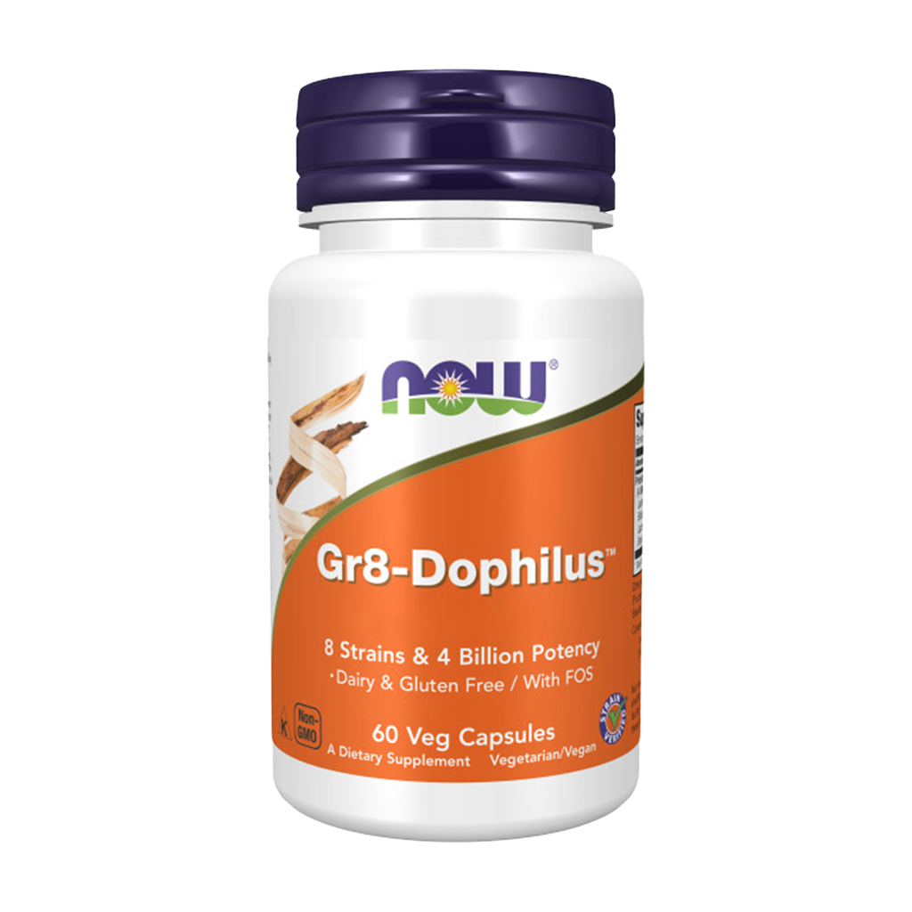 NOW Foods Gr8-Dophilus (60 kapsler) Forside