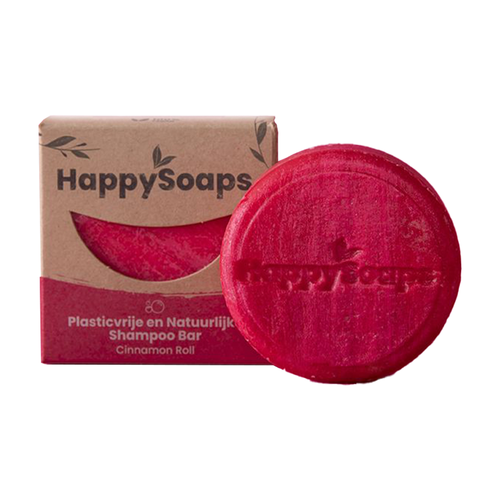 HappySoaps Cinnamon Roll Shampoo Bar (70 gram) front