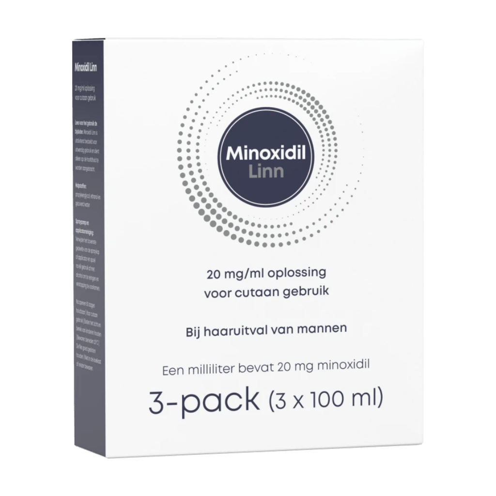 Linn Pharma Minoxidil 2% (3x 100 ml.) front