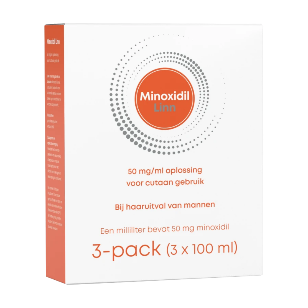 Linn Pharma Minoxidil 5% (3x 100 ml.) front