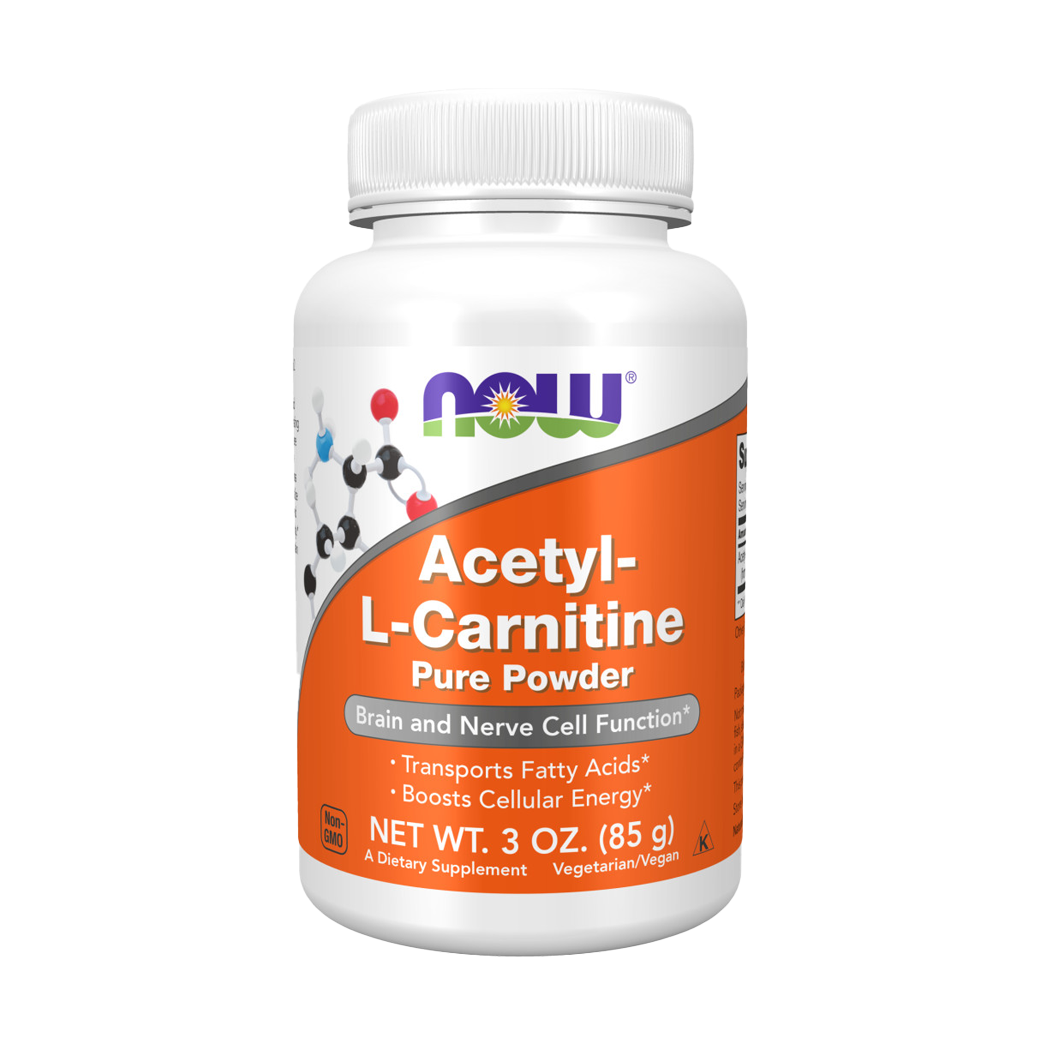 NOW Foods ALC Acetyl L-Carnitine Poeder 85 gram Voorkant