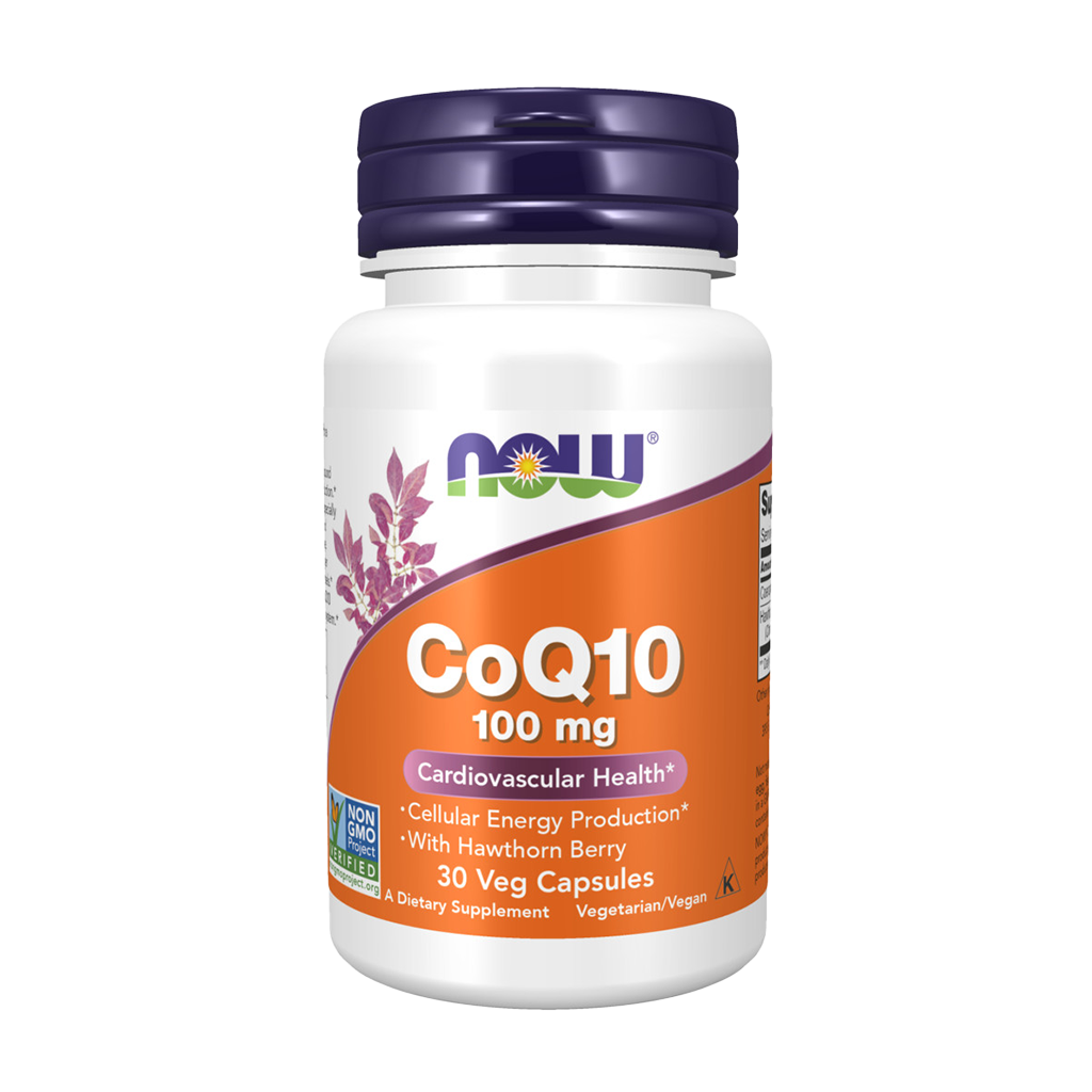 NOW Foods CoQ10 100 mg med hvidtjørn bær