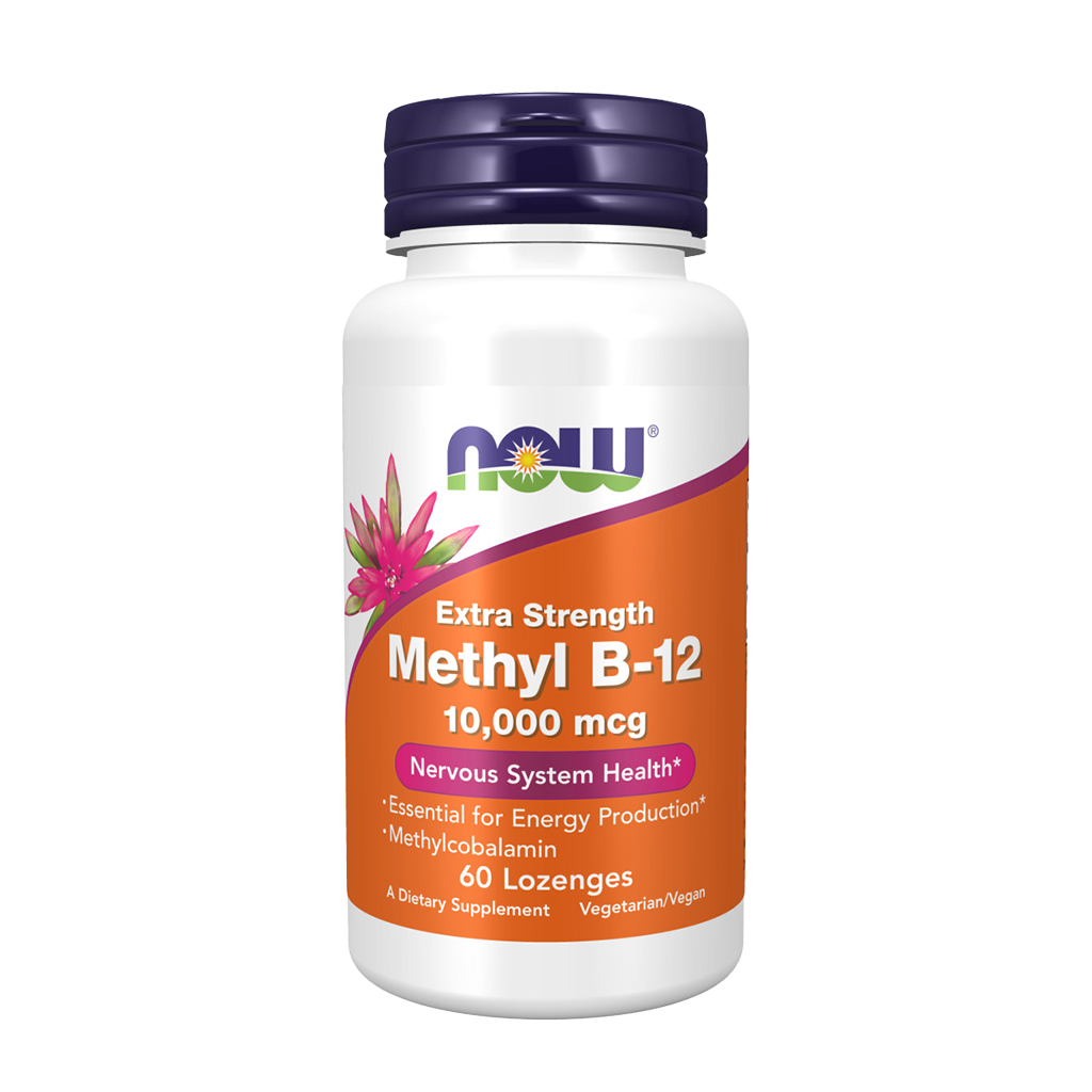 NOW Foods Methyl B12 10.000 mcg (60 sugetabletter) front