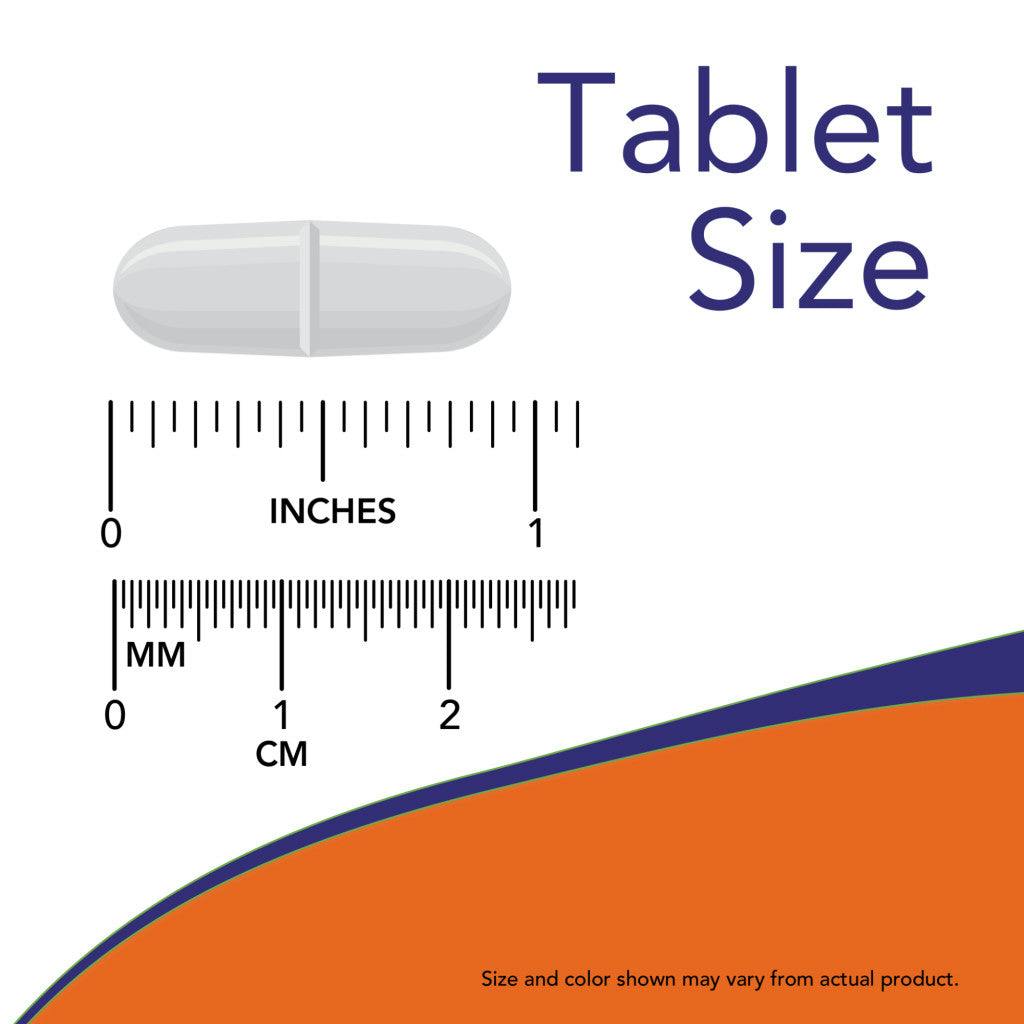 NOW Foods Biologische Spirulina Dubbele Sterkte 1000 mg (240 tabletten) Tablet grootte