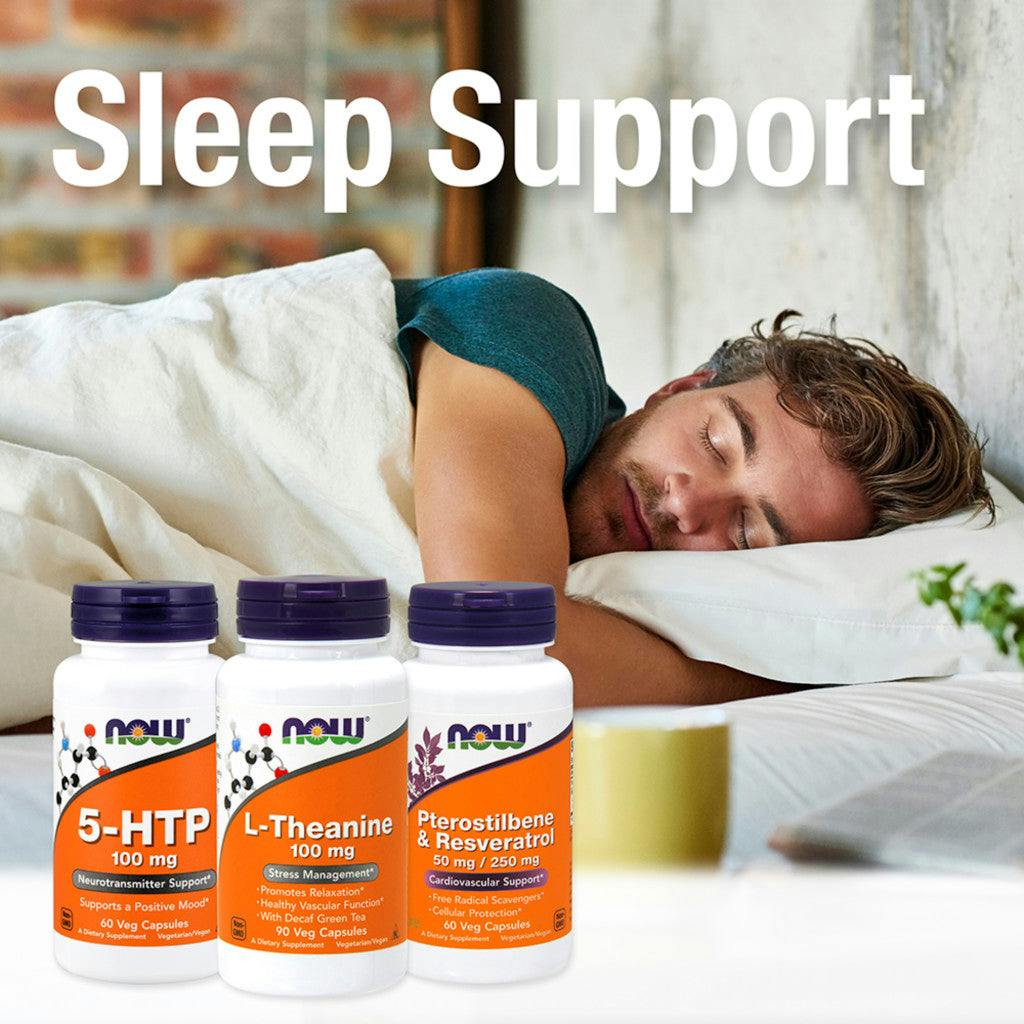 NOW Foods L-Theanin 100 mg (90 kapsler) helps support sleep