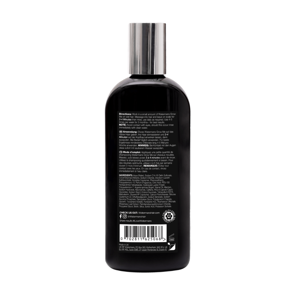Watermans Grow Me Hårvækst Stimulerende Shampoo (250 ml.) side